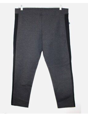 Gap 2X XXL Gray Ponte Knit Leggings Black Tuxedo Side Stripe Skinny Pants NWT